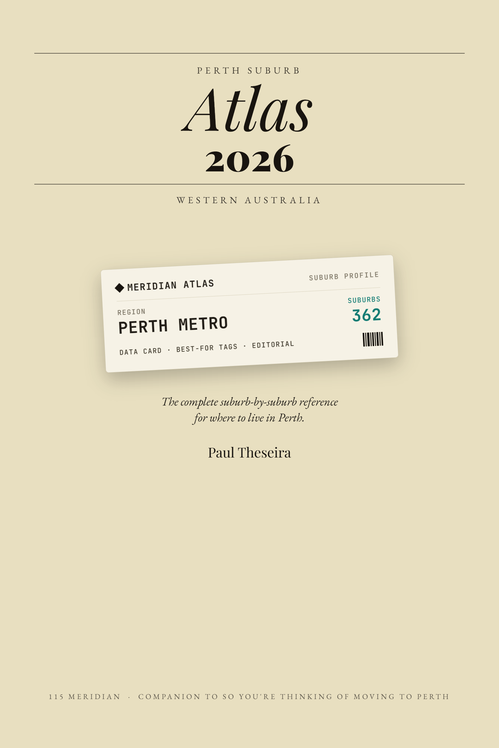 Perth Suburb Atlas 2026 — Western Australia